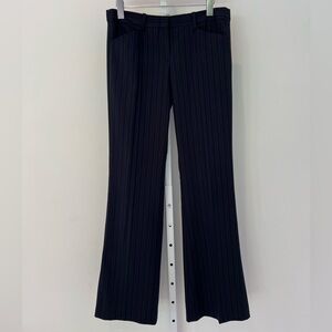 BCBG NAVY. BLUE & BLACK PINSTRIPE TROUSERS SIZE US 6